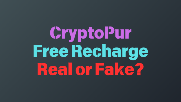 CryptoPur Free Recharge Real or Fake?