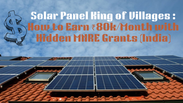 Solar Panel King of Villages How to Earn ₹80kMonth with Hidden MNRE Grants (India)